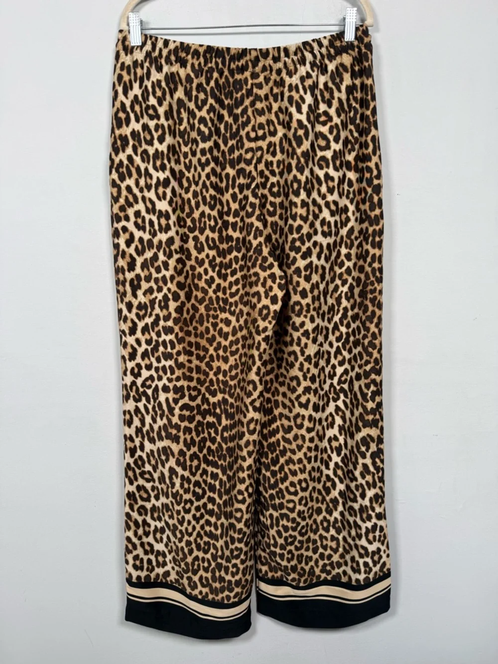 H&M Leopard Print Wide-Leg Pants, Size L, Great Condition - Picture 7 of 14
